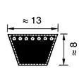 KIILAHIHNA 13X3450LI - Voimansiirtohihnat ja Kiilahihnat - 80026889 - 2