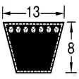 Kilrem A29 Optibelt 730x13x8 - Transmissionsremmar och Kilremmar - 8500A029 - 2