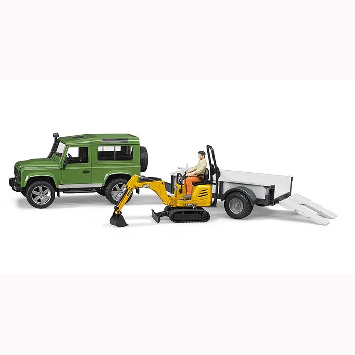 Bruder Land Rover Defender med Släpvagn - Leksaksbilar och Tillbehör - 4001702025939 - 1