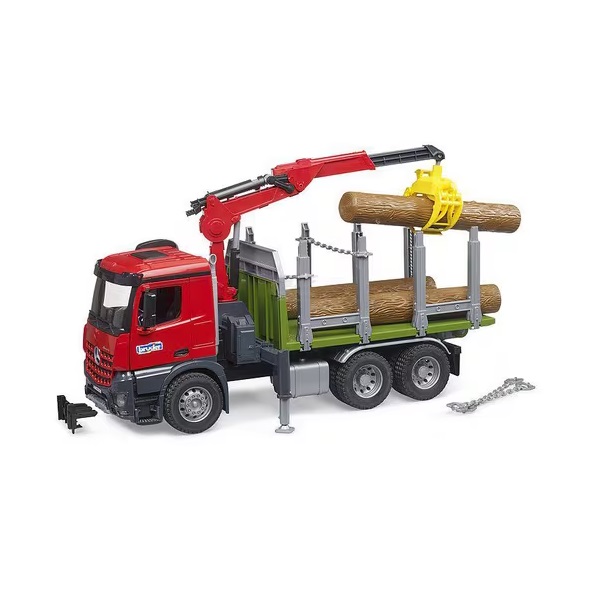 MB Arocs Timmerbil Med Lastkran Grip 3 Stockar - Leksaksbilar och Tillbehör - U03669 - 1