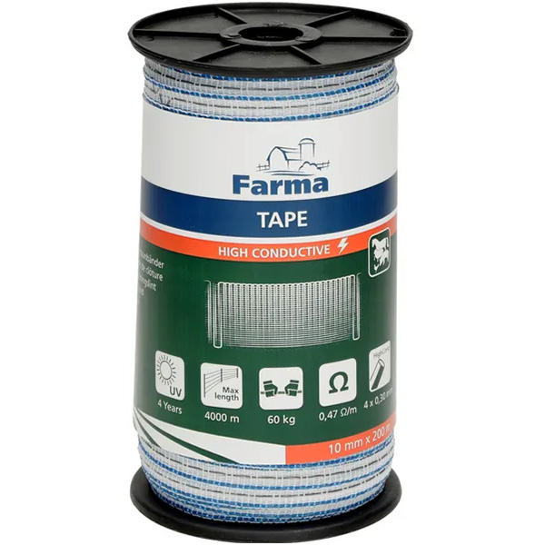 Stängselband Farma Highcond 10mm 200m - Stängseltråd - 704018FA - 1