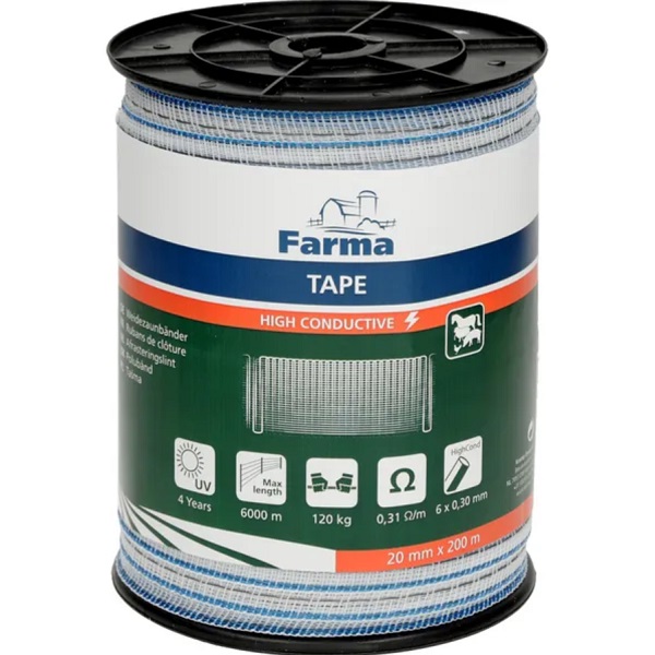 Stängselband Farma Highcond 20mm 200 M - Stängseltråd - 704019FA - 1