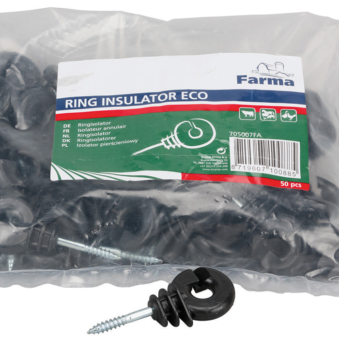 Rengaseristin Ruuvattava 50kpl Farma - Isolator för elstängsel - 705007FA - 1