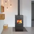 Kamin Svendsen 1 Grå Stålkamin - Eldstäder, Brasugnar och Kaminer - 1100H - 2