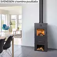 Kamin Svendsen 1 Grå Stålkamin - Eldstäder, Brasugnar och Kaminer - 1100H - 3
