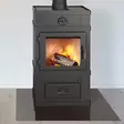 Kamin Svendsen 1 Grå Stålkamin - Eldstäder, Brasugnar och Kaminer - 1100H - 1