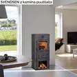 Kamiina Svendsen 2 Harmaa Teräskamina - Kaminat ja Kevyttakat - 2100H - 2