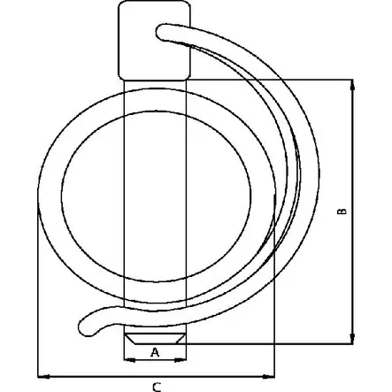 Ringsprint för Rör, 8x60mm - Ringsprintar, vantskruvar - SLP860GP - 2
