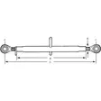 Toppstång Kat. 2-2 580-810mm M30x30 - Delar för Lyftanordningar - TL4503022GP - 2
