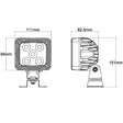 LED-työvalo 5600lumen, 67W Nelikulmainen - Työvalot ja Polttimot - LA10410R - 4
