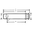Työntövarren Tappi 25x110mm - Vetolaitteen Osat - Z325110KR - 2