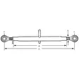 Toppstång HD Kat. 3-3 670-890mm M36x30 - Delar för Lyftanordningar - TL5103633KR - 2
