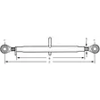 Toppstång Kat. 2-2 670-830mm MF - Delar för Lyftanordningar - 893439M91KR - 2