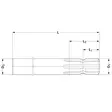 Ura-Akseli 1.3/8"-6 200mm - Reservdelar för kardanaxlar - 6735201KR - 2