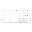 Spåraxel 1.3/8"-6, 400 mm - Reservdelar för kardanaxlar - 6735401KR - 2