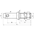 Vetovarren Tappi 28x55mm Kierteellä - Vetolaitteen Osat - Z428125KR - 2