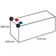 Batteri Kramp 12V 130 Ah 680A - Bilbatterier och Fordonsbatterier - 630014068KR - 2