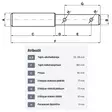 Nedre Länkstift 22/28mm 180mm - Traktordelar Länktillbehör - Z328180KR - 2