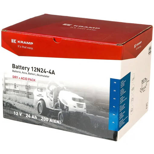 Akku Kramp 12V 24Ah 200A Käynnistysakku - Auton Akut ja Ajoneuvoakut - 12N244KR - 1