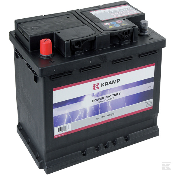 Akku Kramp 12V 70Ah 640A Käynnistysakku - Auton Akut ja Ajoneuvoakut - 570410064KR - 1