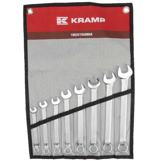 Blocknyckelsats 8 delar Kramp - Hylsor, ringnycklar - 1802015408KR - 1