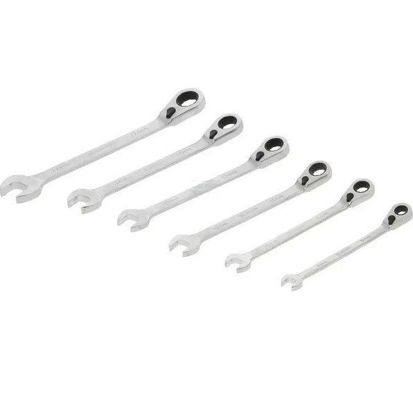 Spärrkombinyckelsats, 6 delar - Hylsor, ringnycklar - 1802030406KR - 1