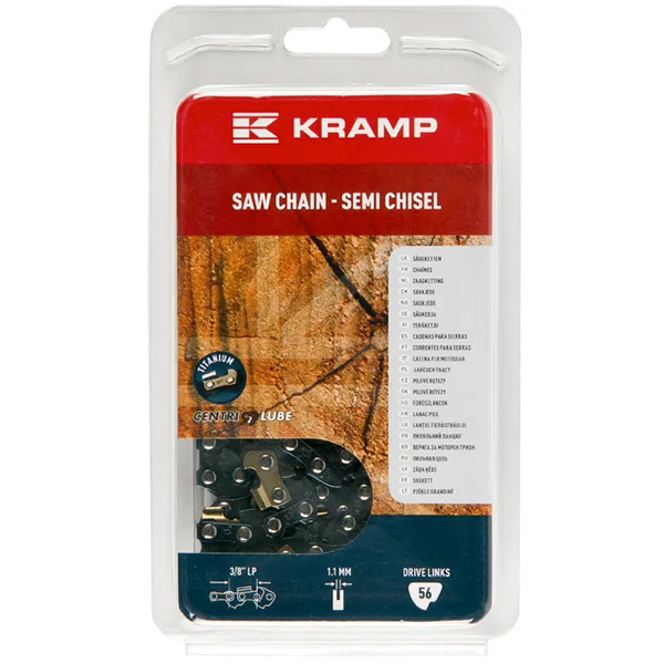 Teräketju Kramp 3/8" LoPro, 1,1mm 56VL - Sågkedjor, oljor och flänsar - 38LP11SB56KR - 1